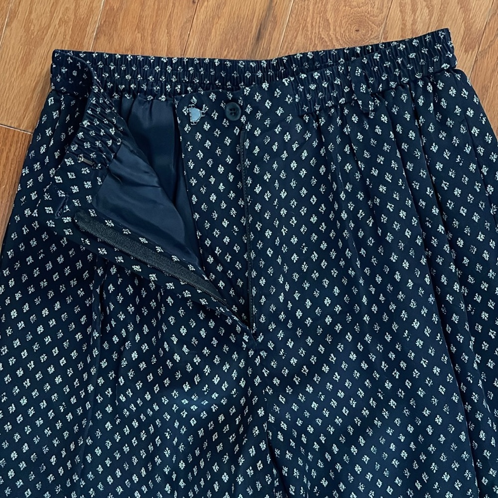 Anne Klein II‎ Silk Navy Trouser Pants - Picture 6 of 14